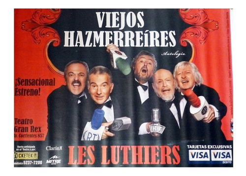 Les Luthiers Afiche Callejero Viejos Hazmerreíres 2014