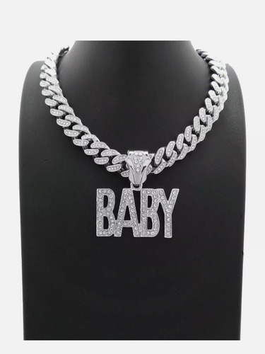 Cadena Collar Mujer Baby Hip Hop Cubana Iced Moda Cristales