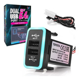 Mictuning Dual Usb 12-24v Cargador Rápido Para Toyota