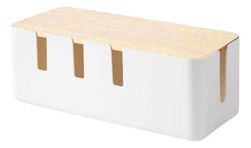 Caja Organizadora De Cables Blanca Grande, Caja Organizadora