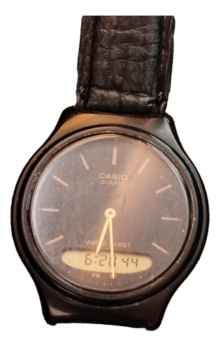 Reloj Análogo Digital Casio Quartz Vintage Esfera Negra Aq39