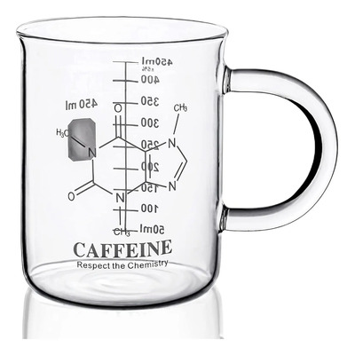 Vaso De Vidrio Graduado Con Asa 450 Ml