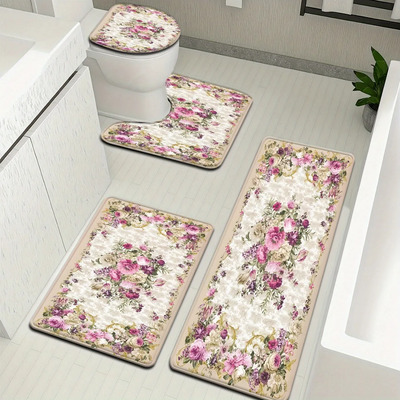 Bañera Con Estampado De Rosas Rosas Y Blancas, Estilo Étnico | Envío gratis