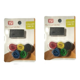 2 Set De Amarra Cable Velcro, Reutilizable, 5 Colores/runn