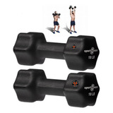 Kit Mancuerna 10 Lb X2 Unds Encauchetada Pesas Pilates Gym