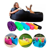 Sofá Sillón Inflable Tumbona Unicolor Banano Camping Playa