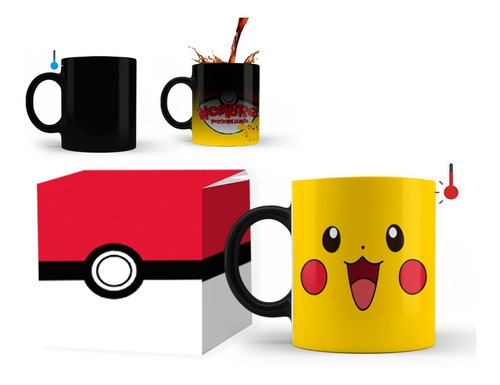 Taza Mágica(térmica) Pikachu Pokemon Personalizada