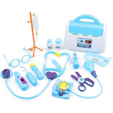 Kit De Maletín De Doctora De Juguete Con Luz Y Sonido 15 Pzs