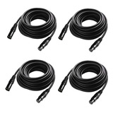 2 Cable Dmx Flexible De 4 Piezas De 25 Pies, Xlr De Señal