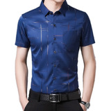 Men's Casual Summer Shirt, Short Sleeve, Chilled Silk