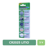 5 Pilas Cr2025 Litio 3v Pc Alarma Reloj Balanza Controles