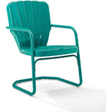 Co1031-tu Ridgeland - Silla De Metal Retro, Color Turqu...