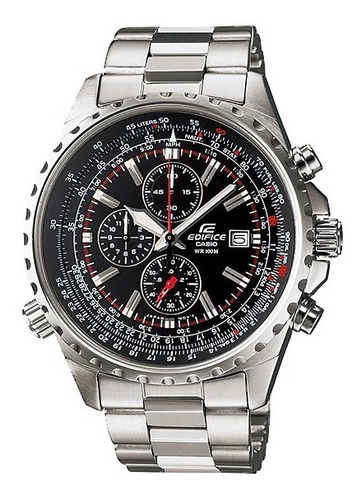 Reloj Casio Edifice Ef527d-1av Original Time Square Color De La Correa Plateado