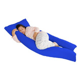 Travesseiro Gigante 190x80cm De Corpo P/gestante Cor Azul-royal
