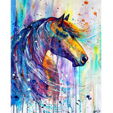 Pintura Por Diamantes 5d | Poster De 30x40 Cm | Caballo