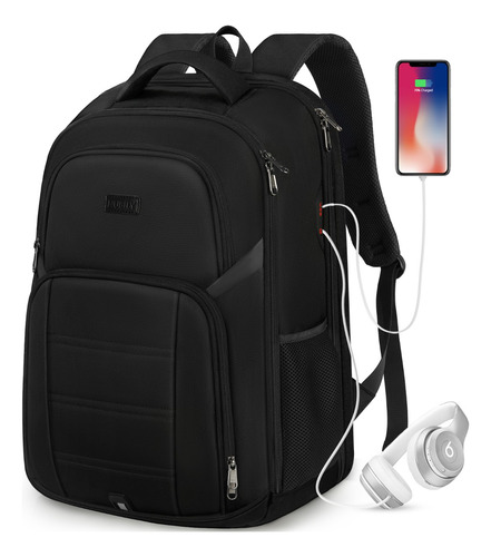 Mochila Para Portátil De Viaje Impermeable 17inch Mano Usb