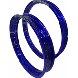 Par De Aros Crf 230 Azul Cromado 21.185 E 18.215 Threeheads!