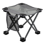 Taburete Para Acampar Silla Plegable Gris Grande