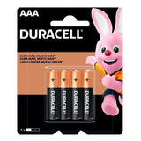 Pilha Duracell Aaa Pack C/ 4 Unidades - Mn2400b4