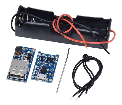 Kit Cargador Batería Li-ion Micro Usb 5v 1a 18650 Tp4056