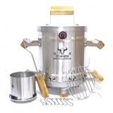 Parrilla Asado Barril Mediano Acero Inox 68x40 Cms S&b