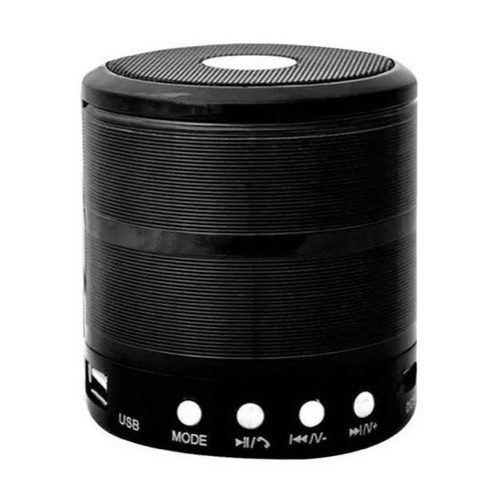 Alto-falante Mini Speaker Ws-887 Com Bluetooth Preto 