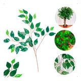120 Galhos De Folha De Ficus Artificial 