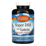 Carlson Labs Super Dha Plus 1000mg, Luteina 20mg 120caps Sabor Sin Sabor