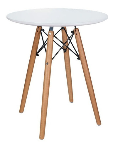 Mesa Eames Redonda Escandinava Comedor Living 60 Cm