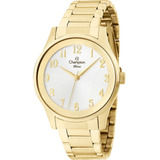 Relógio Champion Feminino Dourado Analógico Cn25243h