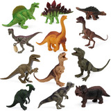 12 Figuras De Dinosaurio Para Niños, Juguetes Realistas De D