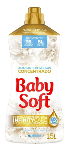 Amaciante De Roupas Concentrado Baby Soft 1,5 L Pureza 
