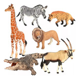 Kit De 6 Animales De Granja En Miniatura, Zoológico De Áfric