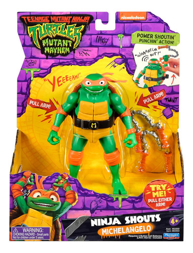 Tortugas Ninja Figura Michelangelo Articulado C/ Sonido