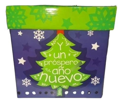 1 Caja De Regalo De Feliz Navidad Y Próspero Año Nuevo 25x25