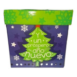 1 Caja De Regalo De Feliz Navidad Y Próspero Año Nuevo 25x25