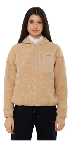 Campera Montagne Mujer Remy Fake Sherpa 390g Con Capucha