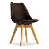 Silla Eames Acolchada Oak Nogal Café