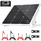 Kit De Panel Solar De 50 Vatios De 12v Soportes De Mont...