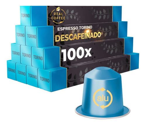 100 Cápsulas Compatibles Nespresso® Torino Decaf,real Coffee