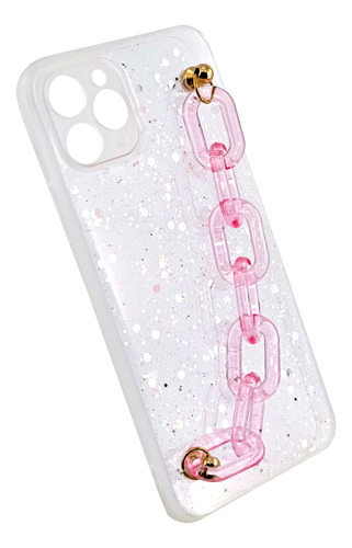 Funda Transparente Cadena Brillos Para iPhone 11 12 Pro Max