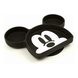 Plato Con Ventosa D Silicona Mickey Mouse Bebes Niños Disney Color Negro