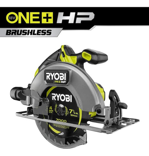 Sierra Circular Inalámbrica 7 1/4  Ryobi 18v Hp Brushless 