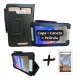 Capa Suporte P/ Tablet 7 Poleg Universal + Caneta + Película