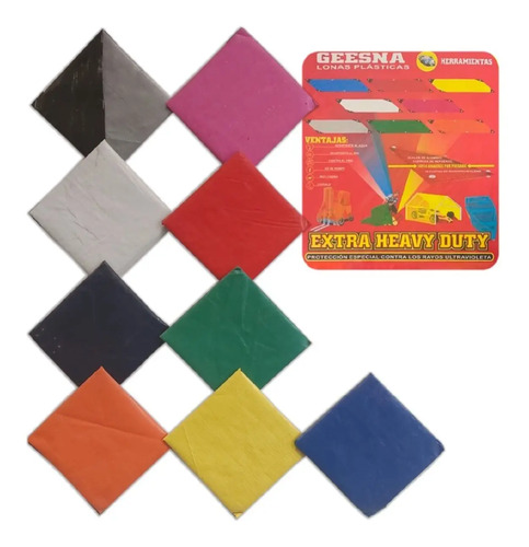 Lona Reforzada Impermeable 3 X 4.80 Mts Varios Colores