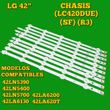 Kit De Regletas Led Para LG Modelo:(42ln5390) Y (42ln5700).