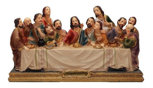 Ultima Cena Porcelana Religiosa Jesus Apostoles Decoración  