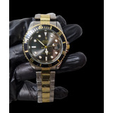 Reloj Rolex Plateado Con Negro Clon Con Detalle