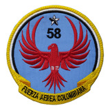 Parche Bordado Fuerza Aerea Colombiana Curso 58 Veteram Fac