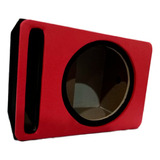 Cajón Para Subwoofer 12 Porteado Mdf Con Antifaz Rojo 